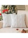 2PCS Christmas Tree Throw Pillow Covers 18"x18" Winter Snowflake Decorative Pillow Covers Soft Plush Embroidery Cushion Covers Holiday Accent Pillows for Couch Farmhouse Home Decor