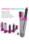 5 in 1 Hot Air Brush Hair Curler Set &ndash; Grey &amp; Pink   Dryer, Straightener &amp; Styling Tool