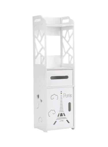 Storage Floor Corner Cabinet Free Standing Shelf Toilet Cupboard White 22*20*80cm