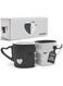 MIAMIO - Coffee Mugs/Kissing Mugs Bridal Pair Gift Set for Weddings/Birthday/Anniversary with Gift Box (Gray)