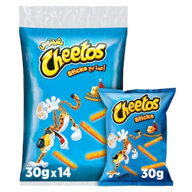 شيتوس أصابع جبنة بكاتشب 30 غرام حزمة من 14