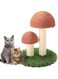 BIGTHREE Cat Scratching Post, Mushroom Cat Claw Scratcher Board, Cat Kitten Scratching Post Attractive Kitty Scratcher with Mushroom and Natural Sisal Rope Covered Pet Toys