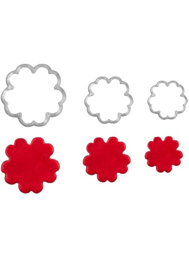 JSA Goodluck Flower Cookie Fondant and Dough Cutter and Imprint, Drawing Stencils, Kids Educational Toys, Made with Reusable Food Grade Plastic Set