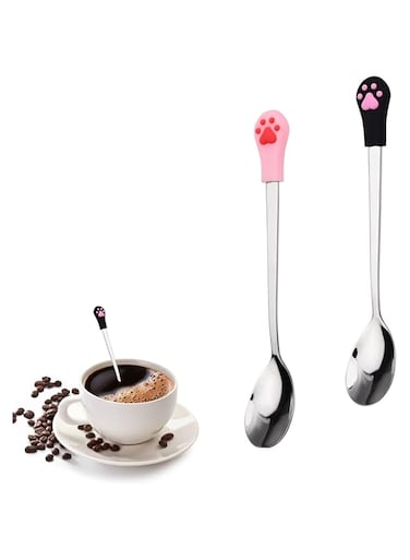 Luqune 2pcs Stainless Steel Cat Can Spoons,Dog Food Spoon,Dog Spoon,Multi Functional Pet Spoons Cat Feeder,Cat Feeder Cat Food Spoon,Dog Cat Feeding Spoon For Wet Food.