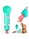 VELEGO Dog Water Bottle 4 in 1 Portable Pet Water Bowl Dispenser, Pet Travel 10OZ (300ML) Water Cup with Food Container, Poop Collection Shovel, Garbage Bag for Dogs Cats Walking and Travel
