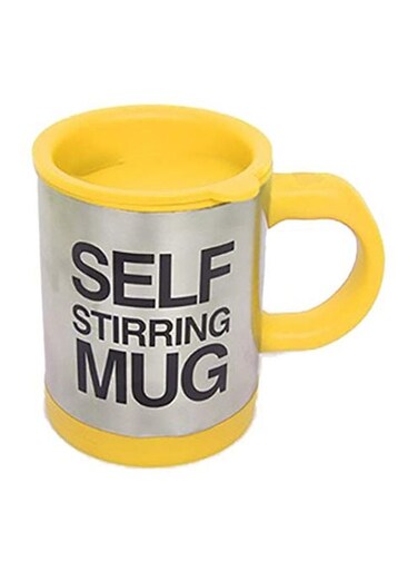 Stirring Coffee Mug Yellow/Silver/Black