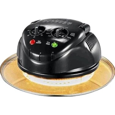 800W Air Fryer Lid for 6L Pressure Cooker, Adjustable Timer &amp; Temperature Control, Black Finish