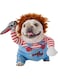 GGEROU Pet Deadly Doll Dog Costume,Novelty Chucky Dog Cosplay Funny Halloween Costumes, Halloween Christmas Costumes Funny Dog Cosplay Outfits for Small Medium and Large Dogs Cats Puppy (Large, A)