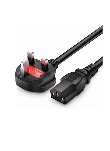 Computer Printer and LCD Monitor UK 3 pin High Quality Power Cable with Protection Fuse 1.5m