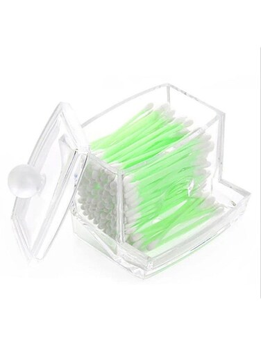 Cotton Balls Holder Clear Acrylic Cotton Swab Toothpick Storage Case Makeup Cottonswab Organiser Dispenser