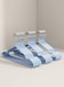 Cloth Hangers Sturdy Non-Slip Flocking Hangers for Clothes - Space-Saving Adult Hangers with Chrome Hook, Strong Flocked Hangers for Dresses, Coats, Shirts, Jackets Blue