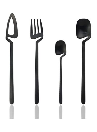 24-Piece Flatware Set Satin Finish For 6 Knives / Forks / Spoons Included Dishwasher Safe Multicolour one sizecm