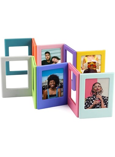 TERRIFI Magnetic Picture Frame Set for Refrigerator, 10 Pack 2x3 Mini Frames for Polaroid and Instax Photos, Wallet Size Picture Frames