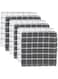 DII Basic Terry Collection Windowpane Dishcloth Set, 12x12, Gray, 6 Piece