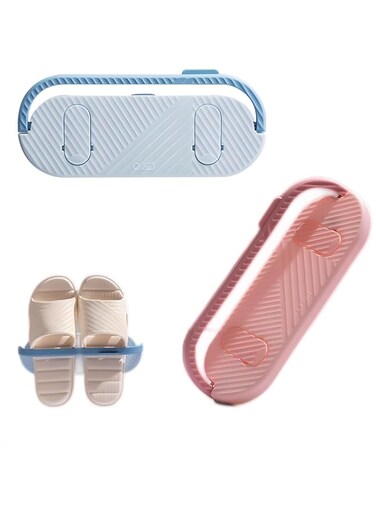 2 small and beautiful shoe racks Wall Mounted Shoe Rack - Wall Mounted Shoe Organizer - Wall Mounted Shoe Rack - Adhesive Shoe Rack Shoe Rack Wall Mount with 2 Hooks, Towel Rack