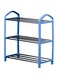 WT EASYCARE Plastic Shoe Racks for Home   Modern Shoe Organizer for small spaces   9 Piece Plastic Shoe Organizer, Blue