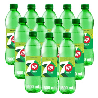 7UP Zero Bottle 500ml Pack of 12