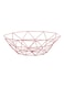 Geometric Fruit Vegetable Wire Mesh Basket Pink 27x8cm