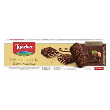 Loacker Pasticeria Dark Hazelnut Wafers, 100g