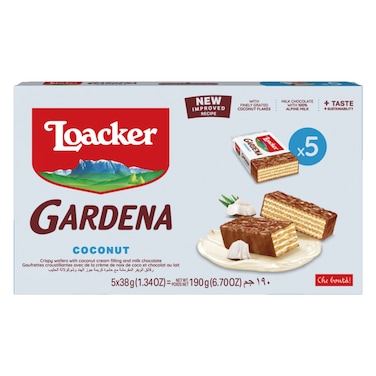 Loacker Gardena Coconut Wafers, 38g Pack of 5