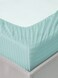 MAXQON Fitted Bed Sheet +2Pcs Pillow Covers, King Size 180x200+20cm, Color Sky blue