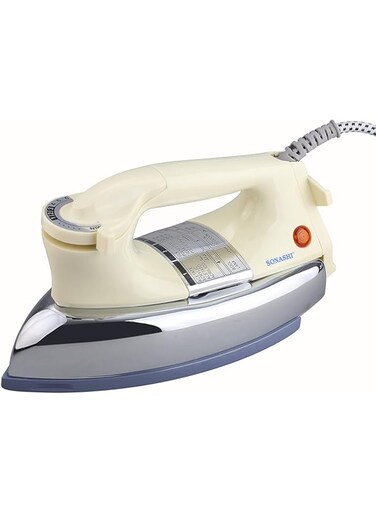 Sonashi Heavy Iron SHI-6012 &ndash; 1000-1200W Heavy Iron for Clothes with Thermostat Control, Overheat Protection, Non-Stick Coated Soleplate   Home Appliances