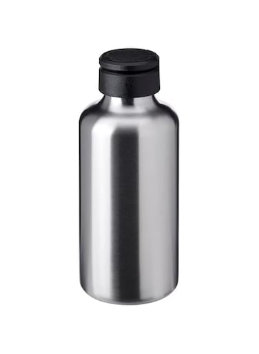 Digital Shoppy Water bottle, stainless steel/black, 0.7 l (24 oz)