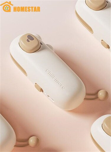 Portable Mini Sealing Machine, Handheld Packet Sealer For Food, Snacks, Chips, Fresh Storage, Plastic Bags Sealing Machine, Brown