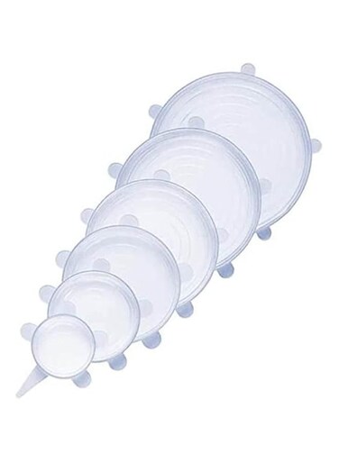 Dubai Gallery Silicone Lids Food And Bowl Covers Reusable Stretch Lids Cover Wrap For Cups Cans And Mugs Clear AMZ-N53282177A