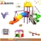 Outdoor Play Equipment: Plastic Double Seats Spring Rider, 8FT Trampoline With Basketball Frame Hoop, Indoor And Outdoor Playhouse, Outdoor Playground Swing and Slides Set, Spring Two Seater Seesaw.