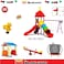 Outdoor Play Equipment: Plastic Spring Rider, 8FT Trampoline With Basketball Frame Hoop, Indoor And Outdoor Playhouse, Backyard Slide With Swing Outdoor Playground, Outdoor Spring Two Seater Seesaw.