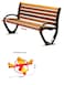 Outdoor Play Equipment: Plastic Spring Rider, Round four Seats Spring Seesaw, Wood Park Bench, 8FT Trampoline With Basketball Frame Hoop, Outdoor Durable Swing Slide Set With Basketball Hoop.