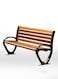 Outdoor Plastic Wood Public Park Bench Seat Long Chair