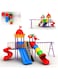 Multi Functional Children Outdoor Play Area Playground Daycare Kids Plastic Slide Swing Set