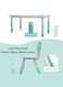 5-Piece Kids Study Table Chairs Set Height Adjustable Toddler Art Desk and Seat for Kids Graffiti Desktop