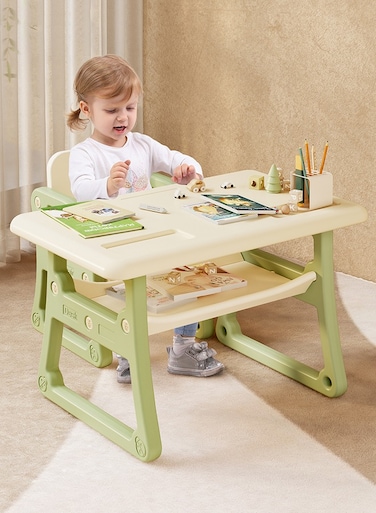 Storage Drawer Plastic Baby Foldable Activities Ergonomic Tables And Chair Set For Kids Bedroom