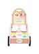 Wooden Push Wagon Baby Walker Cart With Wheels Outdoor Activity For Infant Playing