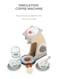 Kids Simulation Wooden Coffee Machine Toy Vivid Kitchen Pretend Game