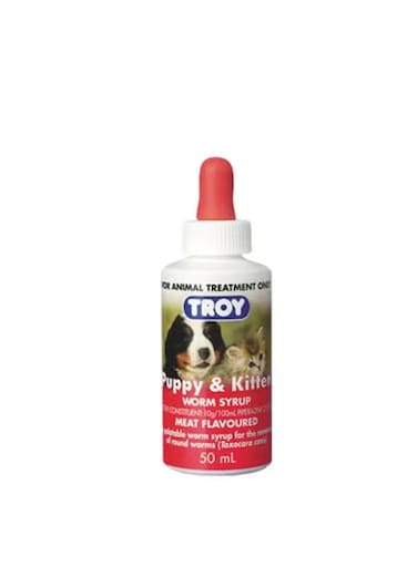 شراب الديدان للجراء والقطط من تروي 50 مل من ڤارماسي