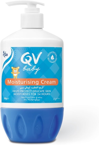 QV Baby Moisturising Cream 500G, Hypoallergenic, Gentle Hydration For Sensitive Skin, Dermatologist Recommended