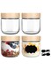 10oz Glass Overnight Oats Containers with Bamboo Lids, 4 Pack &acirc;&euro;&ldquo; Wide Mouth Airtight Storage Jars for Meal Prep, Yogurt, Salad, Pudding, Cereal, Spices, and More
