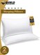 King Size Bed Pillows Pack of 2 &acirc;&euro;&ldquo; Cooling Down Alternative Fill Pillows with 100% Cotton Cover, Soft &amp; Supportive for Back, Side &amp; Stomach Sleepers