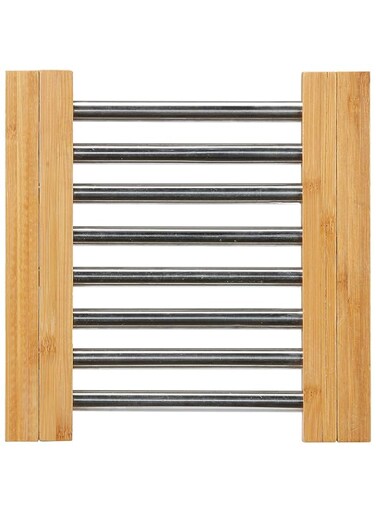 Cortesi Home Aubrey Expandable Bamboo Trivet, 8.5"-14", Brown