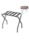 Sturdy Foldable Metal Luggage Rack with Strong Nylon Straps &acirc;&euro;&ldquo; Portable Suitcase Stand for Home, Travel &amp; Guest Rooms &acirc;&euro;&ldquo; Heavy-Duty 45Kg Capacity