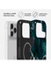 جراب Mobcos المميز لهاتف iPhone 17 Pro بلون الرخام الأزرق المخضر، متوافق مع غطاء صلب مزدوج الطبقات مع حماية من السيليكون - غطاء مقاوم للخدوش والصدمات