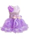 Luxury Puppy Skirt Dog Clothes Princess Dresses Wedding Evening Dress Tutu Skirt Rose Flower Bowknot Dress for Small Dog (Purple, L)