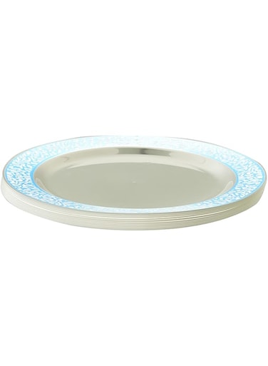 Rosymoment Plastic Plates - Set of 10 Pieces,White