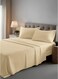Linen Klub 2-Piece Single Bed Sheet Set - 1 Bed Sheet (160 x 220cm) + 1 Pillowcase (50 x 75cm), 100% Cotton, 250 Thread Count Cool and Breathable Fabric for Ultimate Comfort Experience , Cream