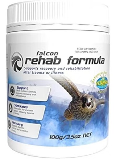 تركيبة فيتافارم لإعادة تأهيل الصقور، مكمل غذائي للتعافي السريع واستعادة القوة للصقور، 100 غرام من ڤارماسي