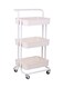 Rolling Moveable Storage Organizer White